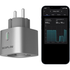 EcoFlow EFA-SMARTPLUG-EU Smart Plug Silver - Smart Home Convenience & Energy Efficiency!